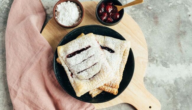 Simple vegan cherry pockets