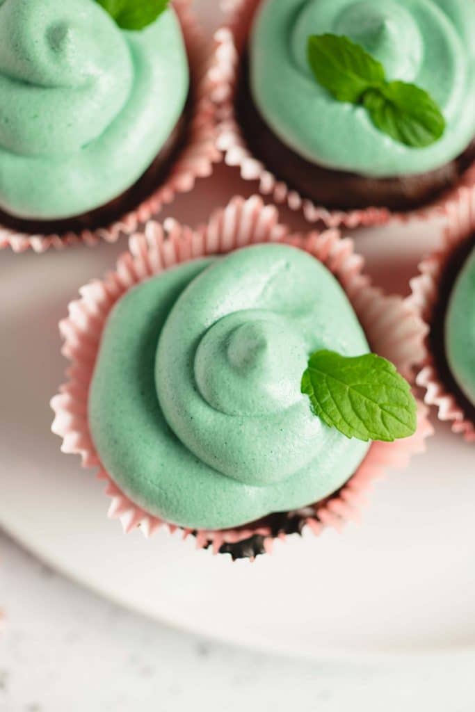 Peppermint chocolate cupcakes