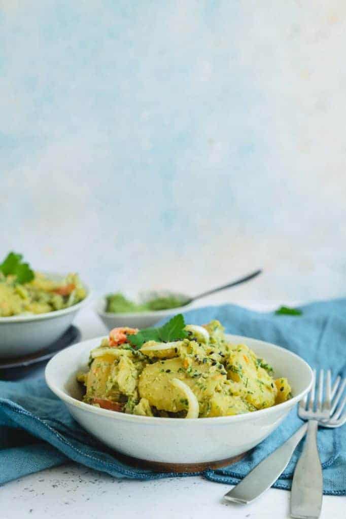 Potato salad with wild garlic pesto  