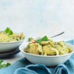 Potato salad with wild garlic pesto