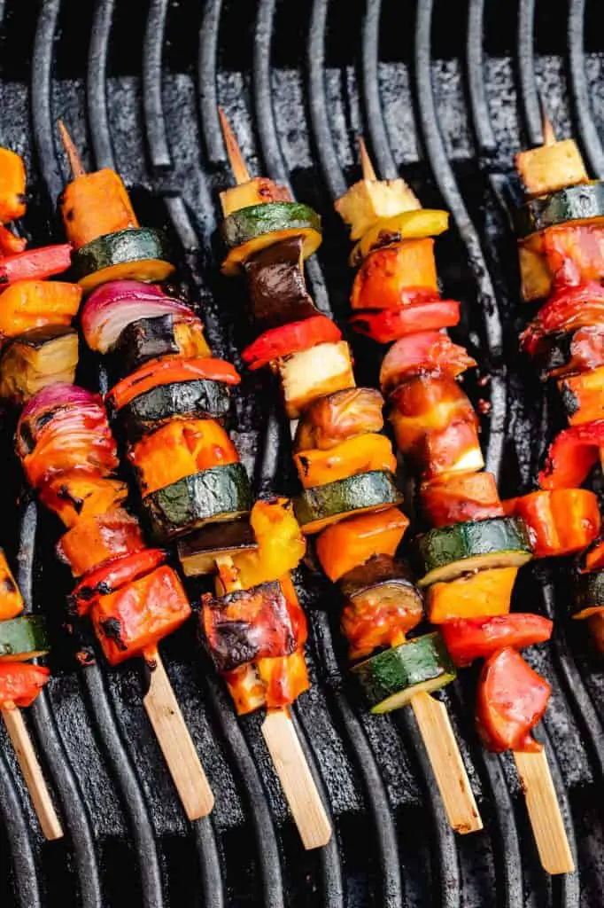 Tofu vegetable skewers (grilled)