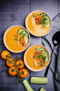 Gazpacho selber machen (vegan, glutenfrei, ölfrei)