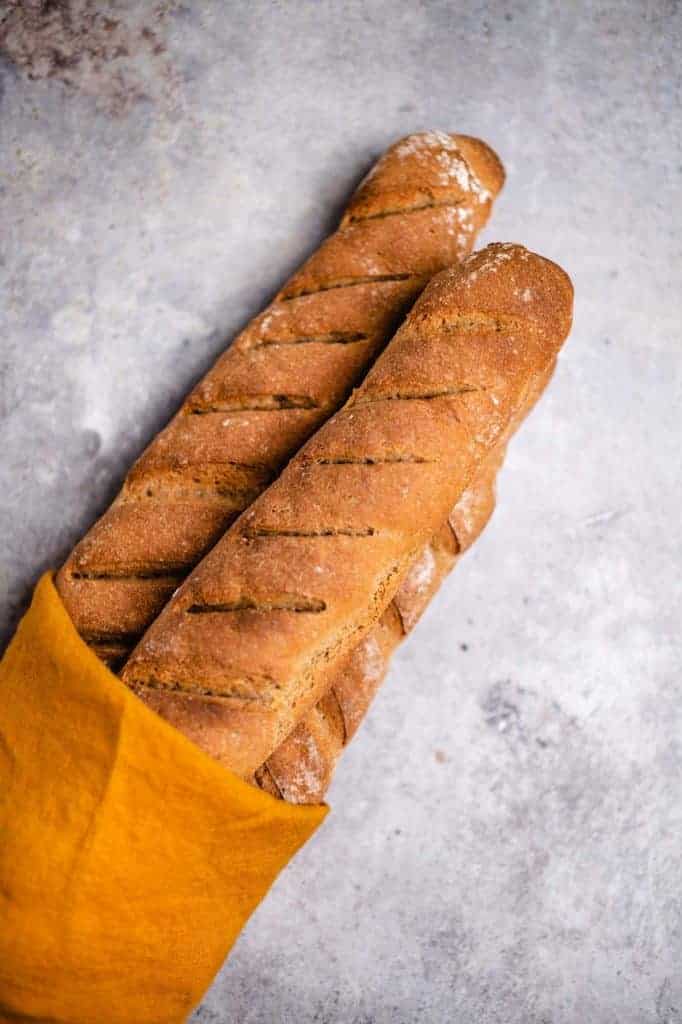 Vegan wheat baguette