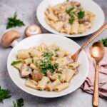 Mushroom cream pasta (25 minutes) vegan