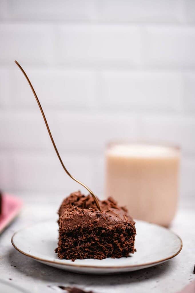 Juicy chocolate cake with frosting (oil-free, gluten-free)