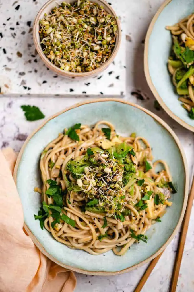 Asian noodles with hoisin sauce