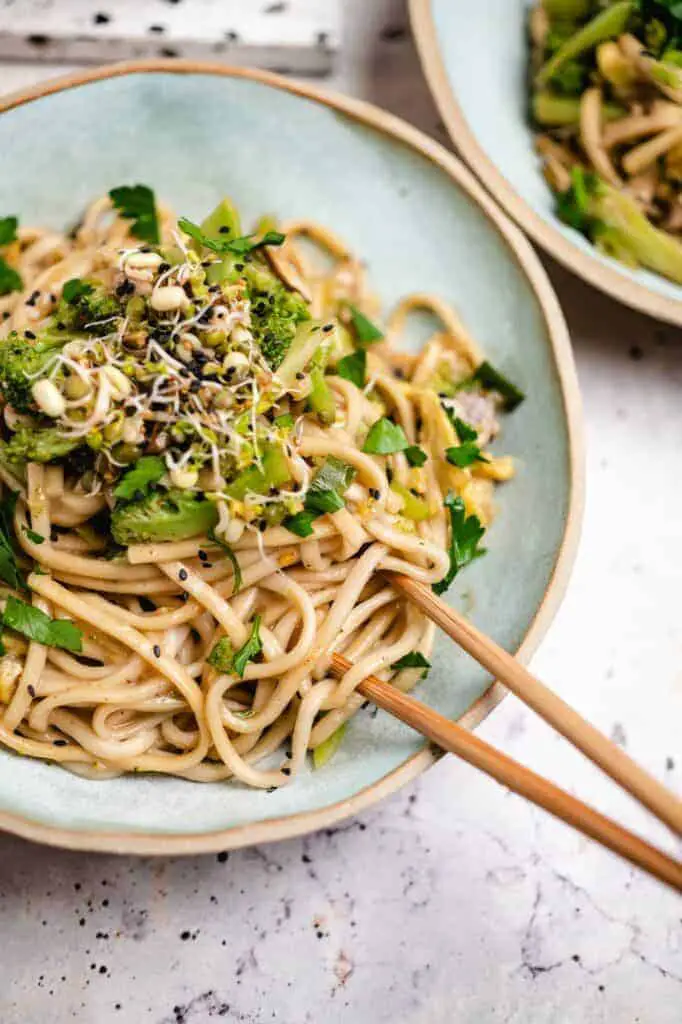 Asian noodles with hoisin sauce