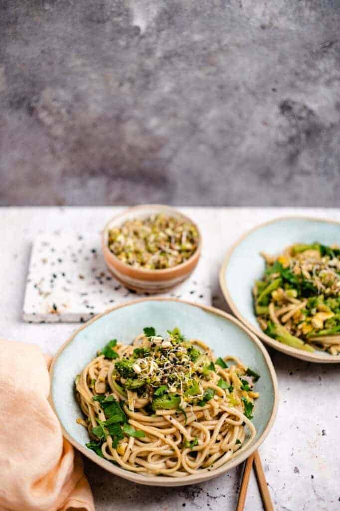 Asian noodles with hoisin sauce