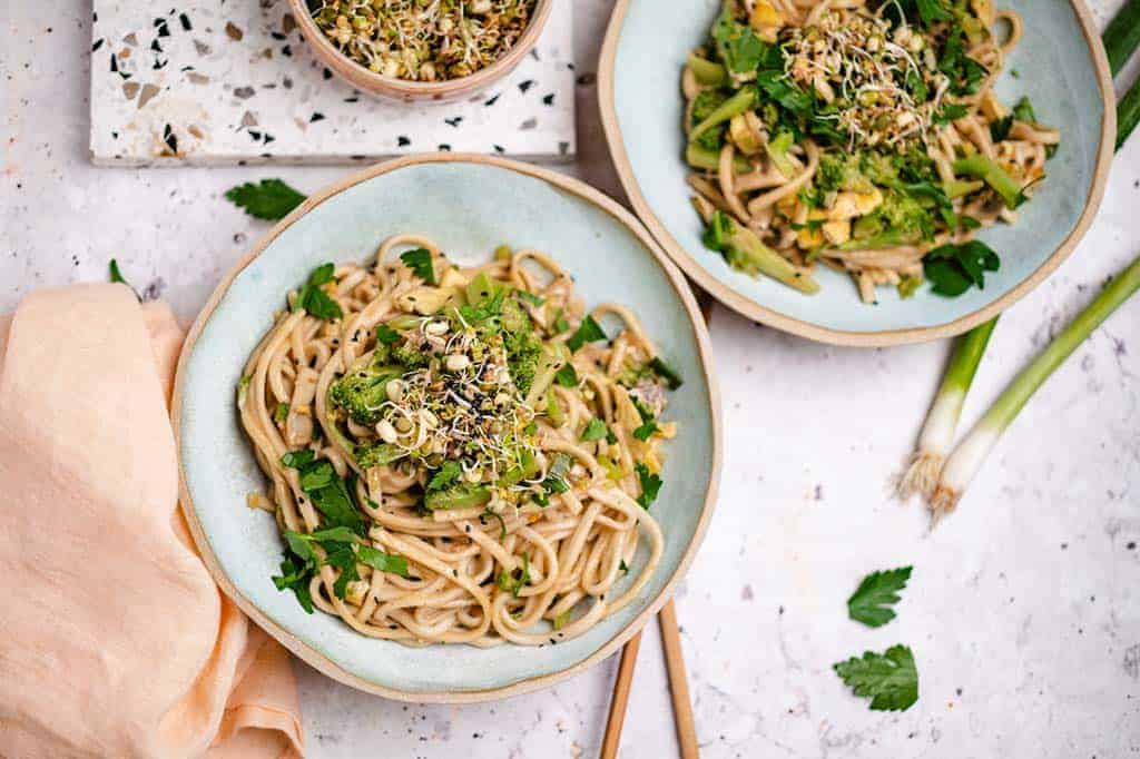 Asian noodles with hoisin sauce