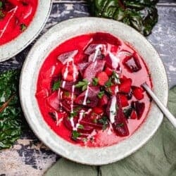 Polish beetroot soup (Botwinka) vegan & gluten free recipe