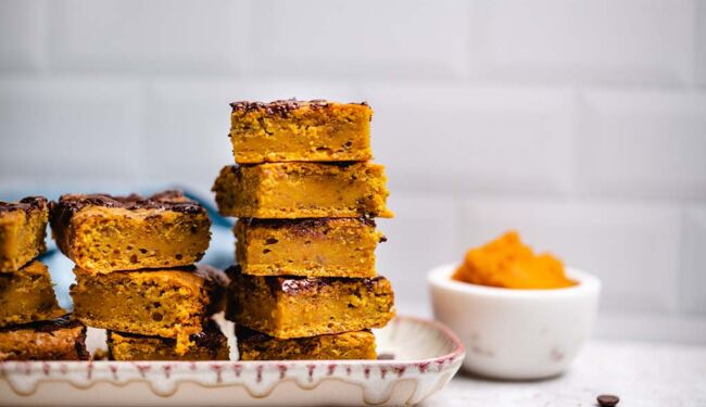 Pumpkin Blondies (30 minutes) vegan & gluten free