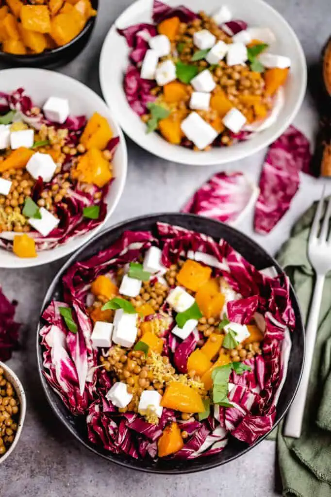 Pumpkin radicchio salad