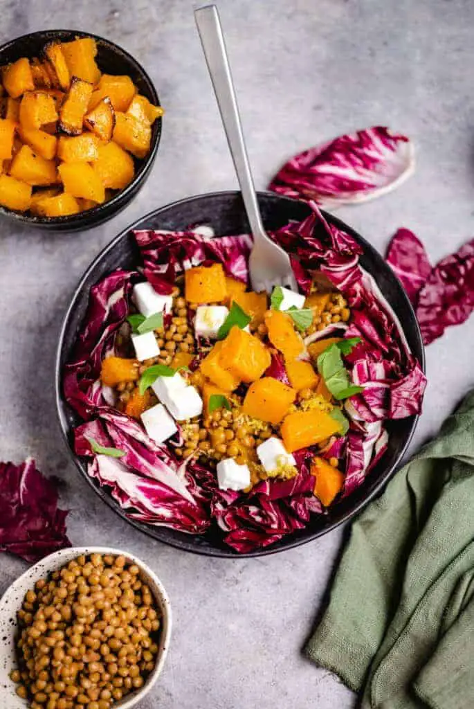 Pumpkin radicchio salad