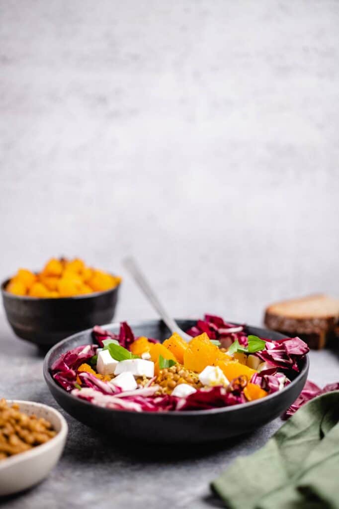 Pumpkin radicchio salad