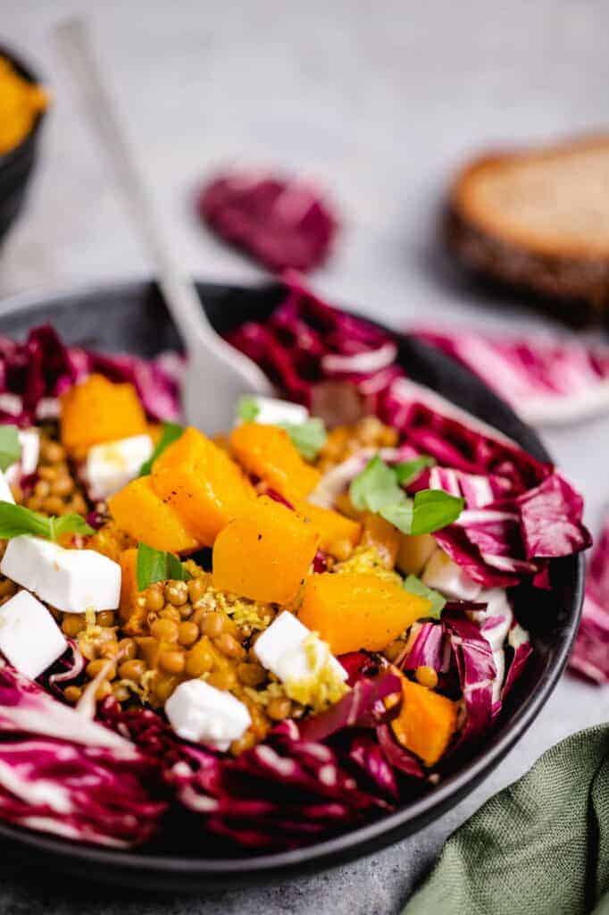 Pumpkin radicchio salad