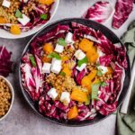 Pumpkin radicchio salad (vegan)
