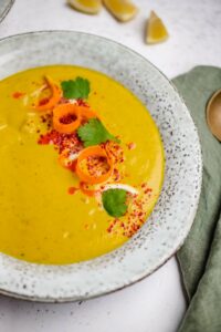 Spicy Karotten Pastinaken Suppe (vegan & glutenfrei)