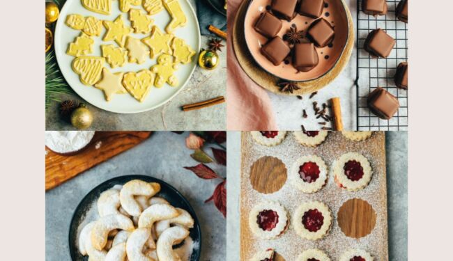 Delicious and easy cookies for Advent with gluten-free options. - Vegan cookies collection