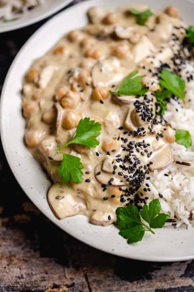 Mushroom chickpea pan (vegan &amp; gluten-free)