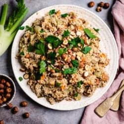 Quinoa salad with roasted hazelnuts and fennel (vegan & gluten-free) recipe