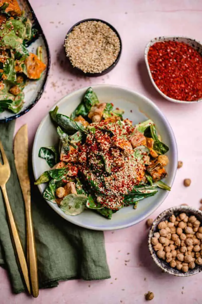 Sweet potato salad with harissa (vegan &amp; gluten-free) recipe