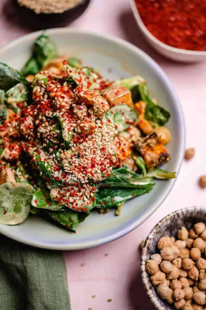 Sweet potato salad with harissa (vegan &amp; gluten-free) recipe