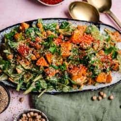 Sweet potato salad with harissa (vegan & gluten-free) recipe