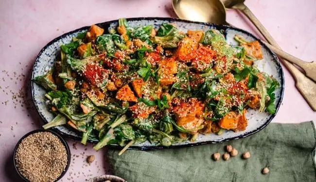 Sweet potato salad with harissa (vegan & gluten-free) recipe