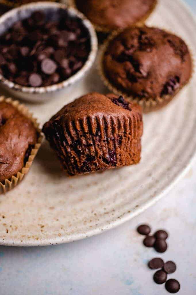 Chocolate cherry muffins