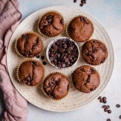 Chocolate cherry muffins