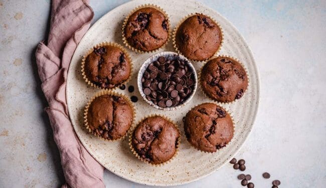 Chocolate cherry muffins