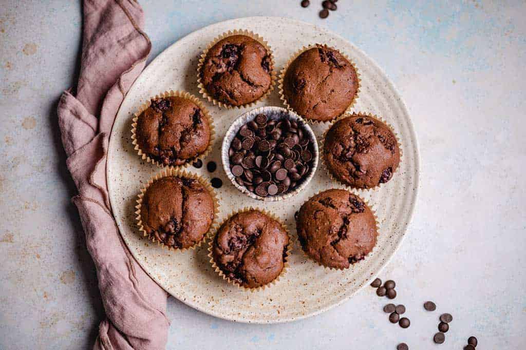 Chocolate cherry muffins