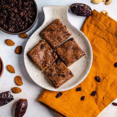 Date ginger slices (v, gf, of, zf) recipe