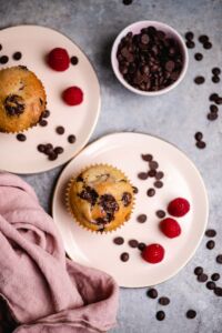 Schoko Himbeer Muffins (vegan) Rezept