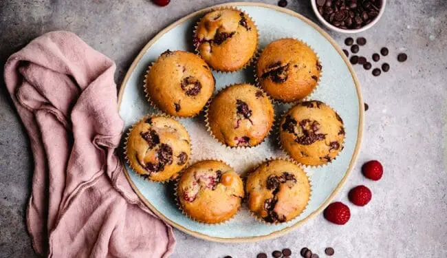 Chocolate raspberry muffins (vegan) recipe