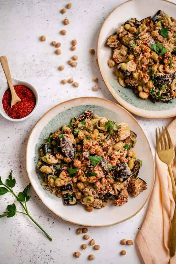 Spicy eggplant salad (vegan &amp; gluten-free) recipe