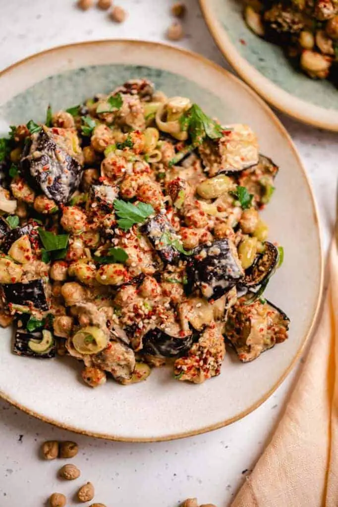 Spicy eggplant salad (vegan &amp; gluten-free) recipe