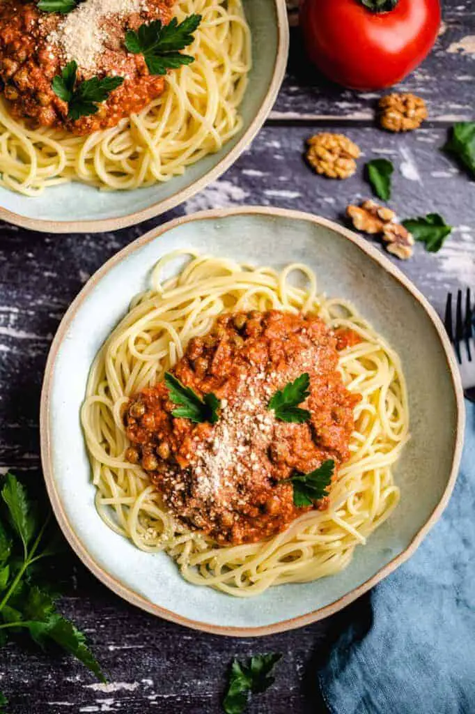 vegan walnut bolognese