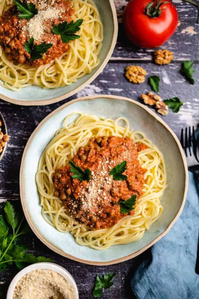 vegan walnut bolognese