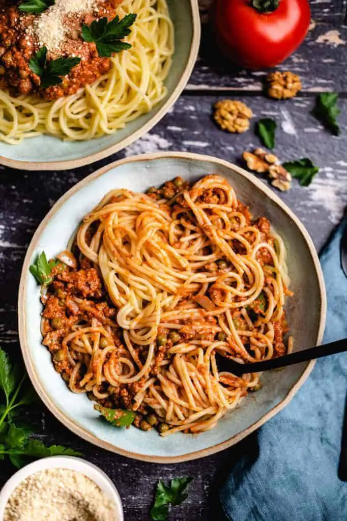 vegan walnut bolognese