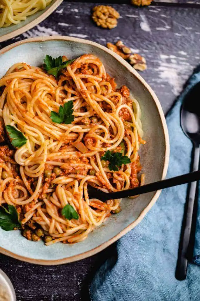 vegan walnut bolognese