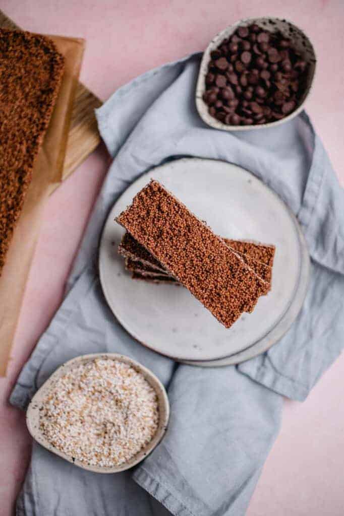 vegan amaranth slices (3 ingredients)