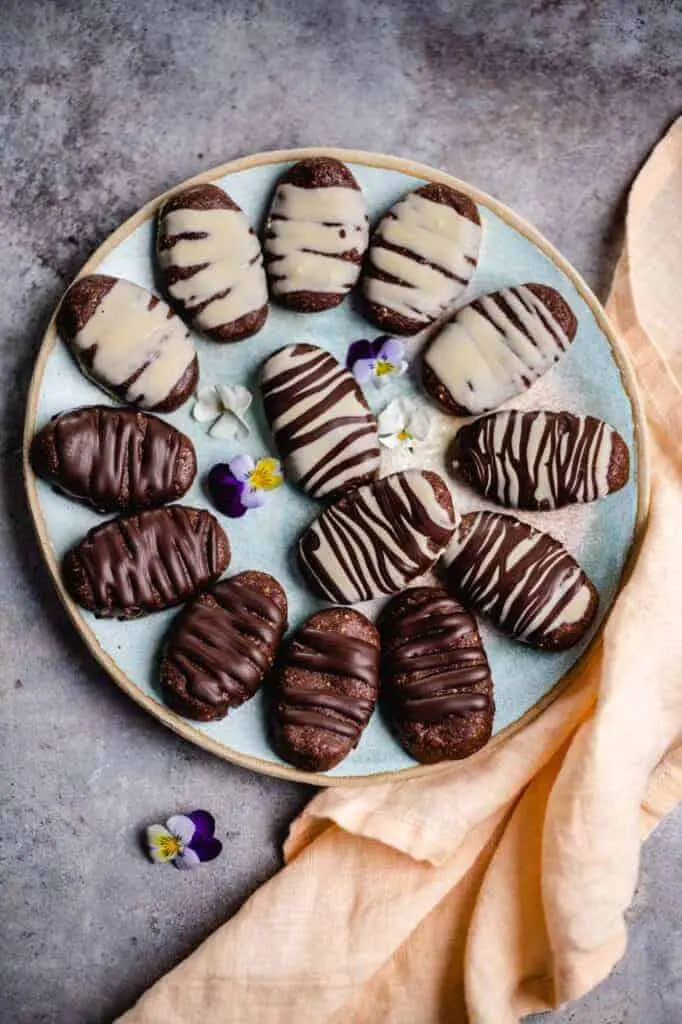 vegan nougat chocolate eggs