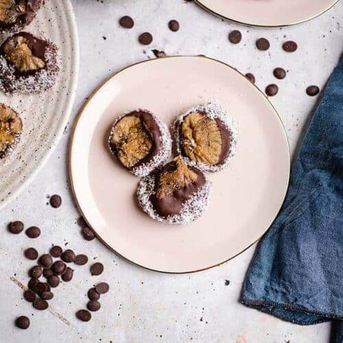 vegan chocolate coconut figs (3 ingredients)