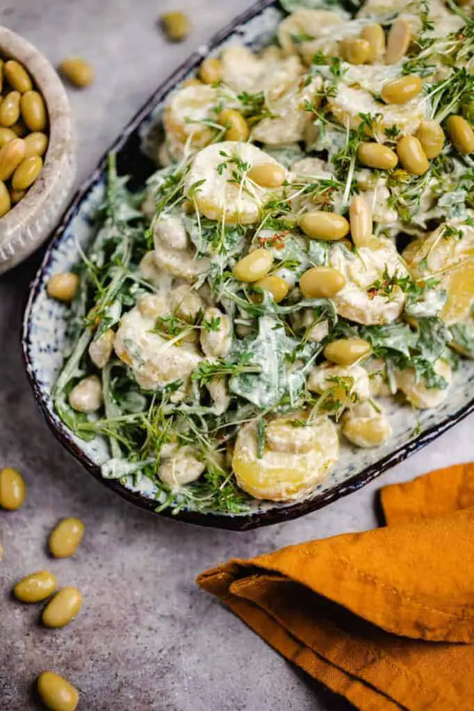 Potato salad with arugula and edamame (vegan & gluten-free) recipe