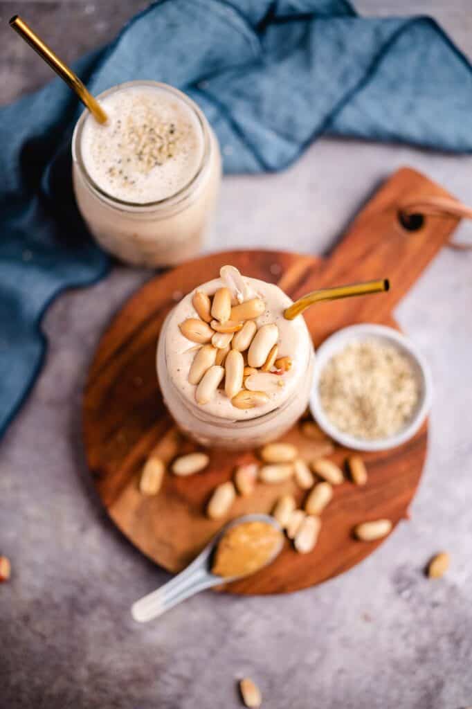 vegan peanut butter banana smoothie