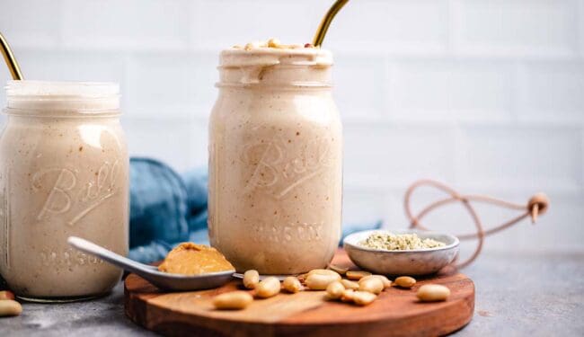 vegan peanut butter banana smoothie