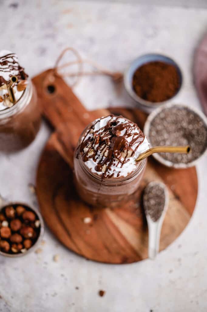 vegan hazelnut chocolate smoothie