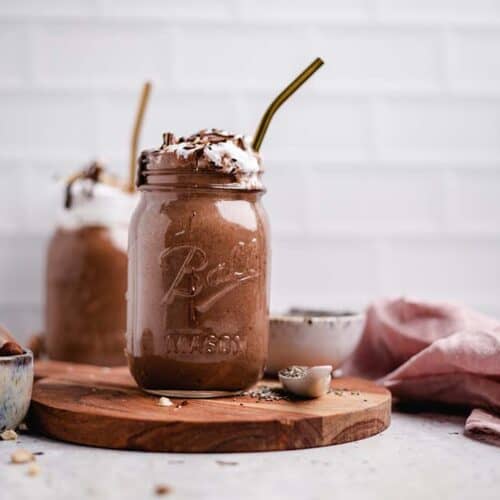 vegan hazelnut chocolate smoothie