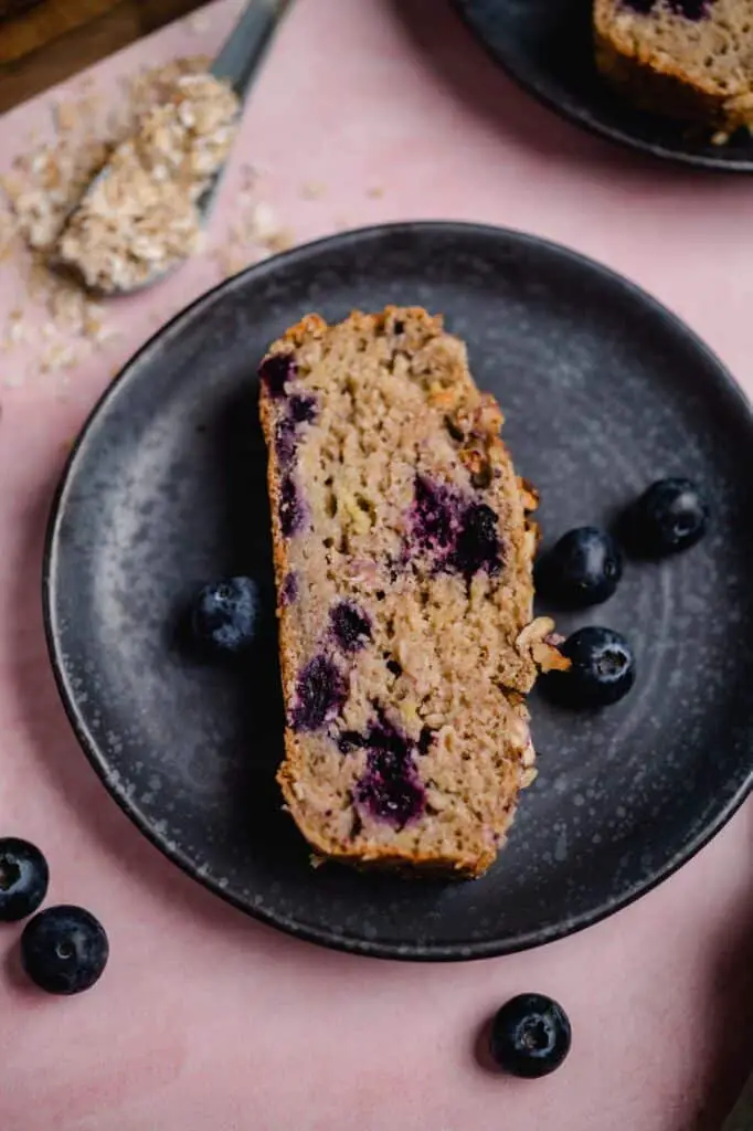 Vegan banana blueberry bread (gluten-free, oil-free)